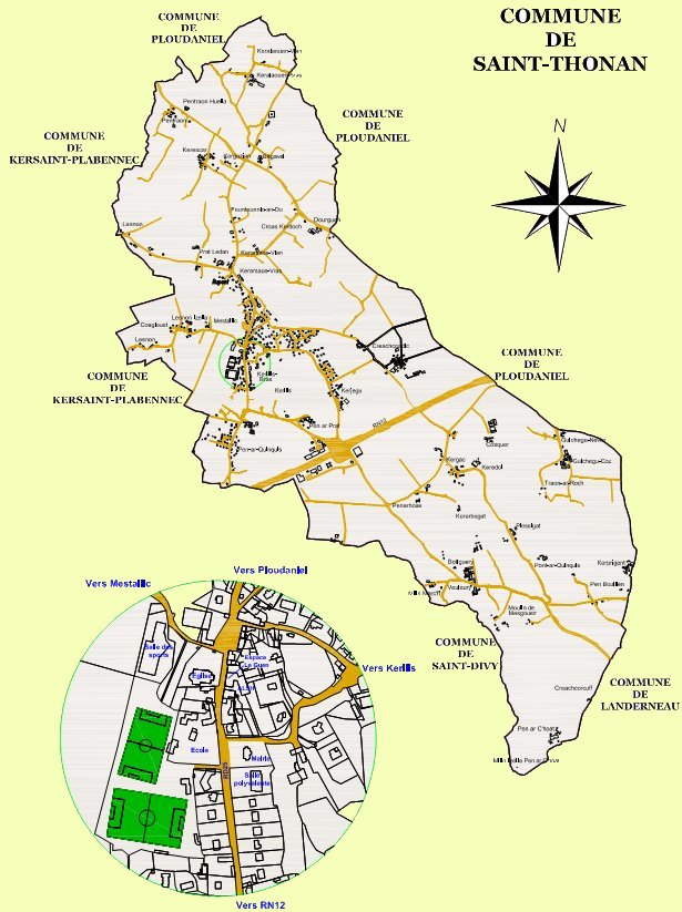 plan de Saint-Thonan